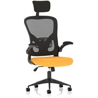 Ace Executive Mesh Chair With Folding Arms Bespoke Colour Seat Senna