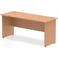 Impulse 1600 x 600mm Straight Office Desk Oak Top Panel End Leg