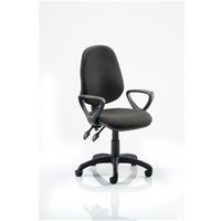 Eclipse Plus II Lever Task Operator Chair With Loop Arms Black KC0022