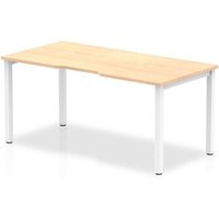 Evolve Plus 1400mm Single Starter Office Bench Desk Maple Top White
