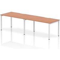 Evolve Plus 1400mm Single Row 2 Person Office Bench Desk Beech Top