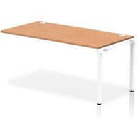Impulse Bench Single Row Ext Kit 1600 White Frame Office Bench Desk