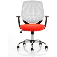 Dura With Arms White Back Bespoke Colour Seat Tabasco Orange KCUP1703
