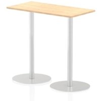 Italia 1200 x 600mm Poseur Rectangular Table Maple Top 1145mm High Leg