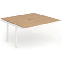 Evolve Plus 1200mm B2B Office Bench Desk Ext Kit Beech Top White Frame