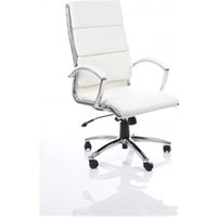 Classic Executive Chair White With Arms High Back - EX000