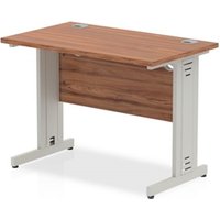 Impulse 1000/600 Rectangle Silver Cable Managed Leg Desk - MI001999