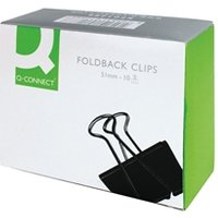 UK Office Direct Enjoy 40% Off QConnect 51mm Black Foldback Clips 10 Pack
