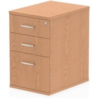 Impulse 600 Desk High Pedestal 3 Drawer Oak - I000777