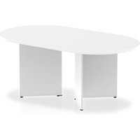 Impulse 1800mm Boardroom Table White Top Arrowhead Leg I003408