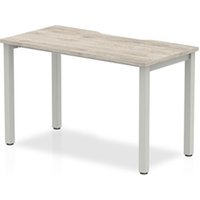 Evolve Plus 1200mm Single Starter Desk Grey Oak Top Silver Frame
