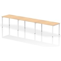 Evolve Plus 1400mm Single Row 3 Person Office Bench Desk Maple Top