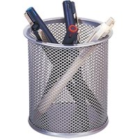 UK Office Direct QConnect Mesh Pen Pot Silver Ref KF00846
