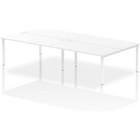 Impulse Bench B2B 4 Person 1600 White Frame Office Bench Desk White