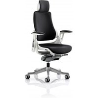 Zure Black Fabric Ergonomic Executive Office Chair - Height Adjustable Arms