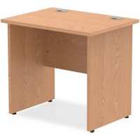 Impulse 800 x 600mm Straight Office Desk Oak Top Panel End Leg