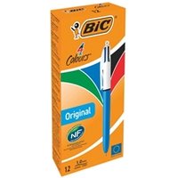 Bic 4 Colours Retract Ball Pen PK12 - Multi Colour Pens - Retractable Pens