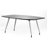 High Gloss 1800mm Writable Boardroom Table Black Top I003056