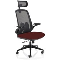 Sigma Executive Fabric Seat Ginseng Chilli Mesh Chair Folding Arms