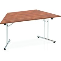 Impulse 1600mm Folding Trapezium Table Walnut Top I000702