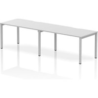 Evolve Plus 1400mm Single Row 2 Person Office Bench Desk White Top