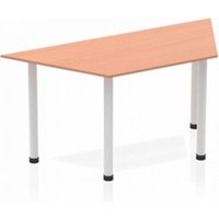 Impulse Trapezium Table 1600 Beech Post Leg Silver - BF00170
