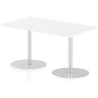 Italia 1400 x 800mm Poseur Rectangular Table White Top 725mm High Leg