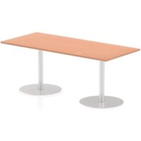 Italia 1800 x 800mm Poseur Rectangular Table Beech Top 725mm High Leg