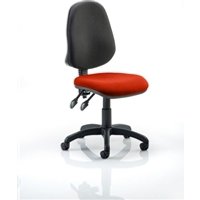 Eclipse Plus II Lever Task Operator Chair Bespoke Colour Seat Tabasco