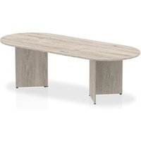 Impulse 2400mm Boardroom Table Grey Top Arrowhead Leg I003278