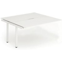 Evolve Plus 1200mm B2B Office Bench Desk Ext Kit White Top White Frame
