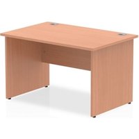 0 Impulse 1200 x 800mm Straight Office Desk Beech Top Panel End Leg