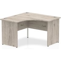 Impulse 1200mm Corner Office Desk Grey Oak Top Panel End Leg I003138