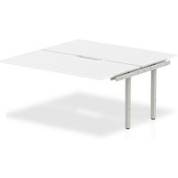 Evolve Plus 1600mm B2B Office Bench Desk Ext Kit White Top Silver