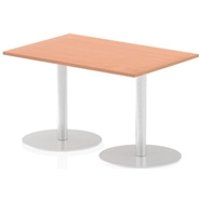 Italia 1200 x 800mm Poseur Rectangular Table Beech Top 725mm High Leg