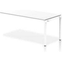 Evolve Plus 1600mm Single Row Office Bench Desk Ext Kit White Top
