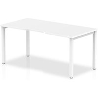 Evolve Plus 1400mm Single Starter Office Bench Desk White Top White