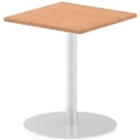 Italia 600mm Poseur Square Table Oak Top 720mm High Silver Leg ITL0218