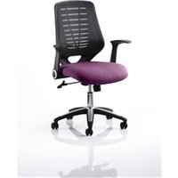 Relay Task Operator Chair Black Back With Folding Arms Bespoke Colour