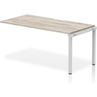 Evolve Plus 1600mm Single Row Office Bench Desk Ext Kit Grey Oak Top