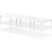 Impulse Bench B2B 6 Person 1600 White Frame Office Bench Desk White
