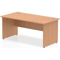 Impulse 1600 x 800mm Straight Office Desk Oak Top Panel End Leg