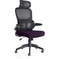Iris Task Operator Black Mesh Back Bespoke Colour Seat Tansy Purple