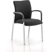 Academy Visitor With Arms Black Fabric Back Black Seat BR000003