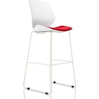 Florence White Frame High Stool Bespoke Colour Seat Bergamot Cherry