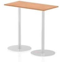 Italia 1200 x 600mm Poseur Rectangular Table Oak Top 1145mm High Leg