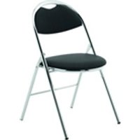 Milan Folding Black Vinyl Chrome Frame Chair MOQ of 4 - Priced