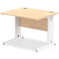 Impulse 1000/800 Rectangle White Cable Managed Leg Desk - MI002496