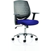 Dura With Arms Black Back Bespoke Colour Seat Stevia Blue KCUP0203