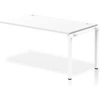 Impulse Bench Single Row Ext Kit 1400 White Frame Office Bench Desk